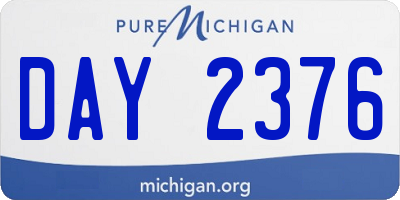 MI license plate DAY2376
