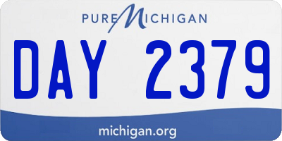 MI license plate DAY2379