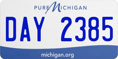 MI license plate DAY2385