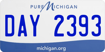 MI license plate DAY2393