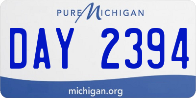 MI license plate DAY2394