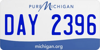 MI license plate DAY2396