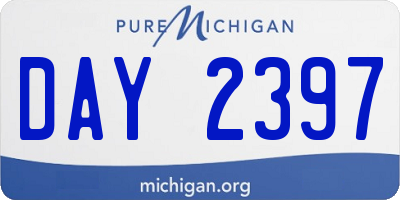 MI license plate DAY2397