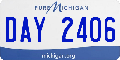 MI license plate DAY2406