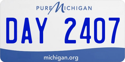 MI license plate DAY2407
