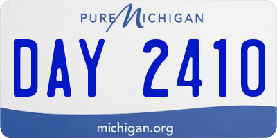 MI license plate DAY2410