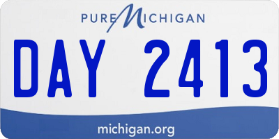 MI license plate DAY2413