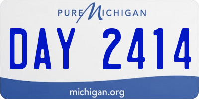 MI license plate DAY2414