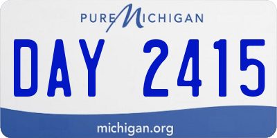 MI license plate DAY2415
