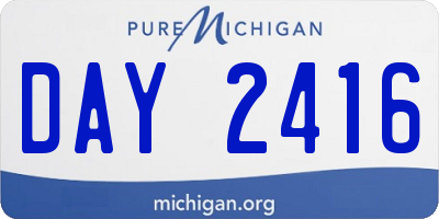MI license plate DAY2416