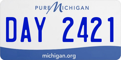 MI license plate DAY2421