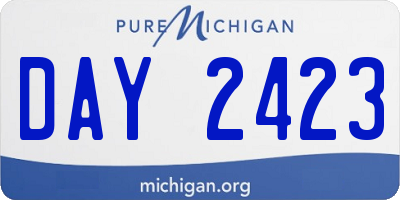 MI license plate DAY2423