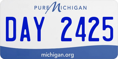 MI license plate DAY2425