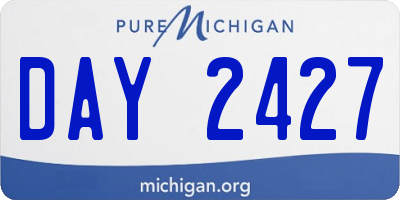 MI license plate DAY2427