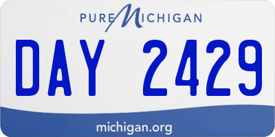 MI license plate DAY2429