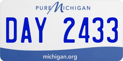 MI license plate DAY2433