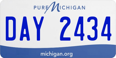 MI license plate DAY2434