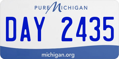 MI license plate DAY2435