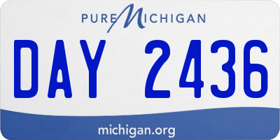 MI license plate DAY2436