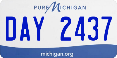 MI license plate DAY2437