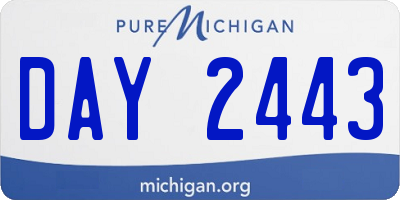 MI license plate DAY2443