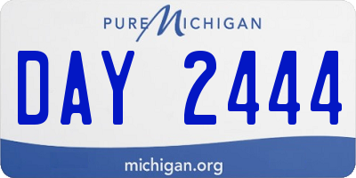 MI license plate DAY2444