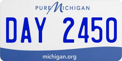 MI license plate DAY2450