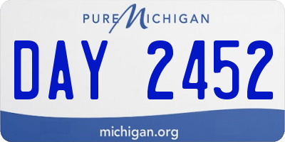 MI license plate DAY2452
