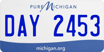 MI license plate DAY2453
