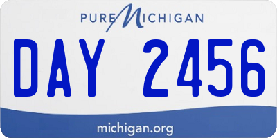 MI license plate DAY2456