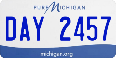 MI license plate DAY2457