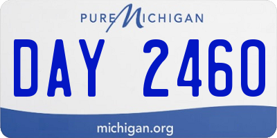 MI license plate DAY2460