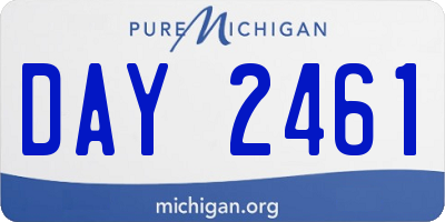 MI license plate DAY2461