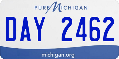 MI license plate DAY2462
