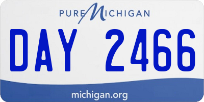 MI license plate DAY2466