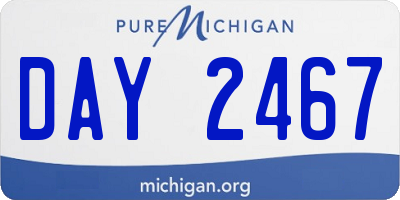 MI license plate DAY2467