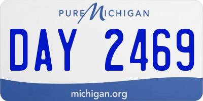 MI license plate DAY2469
