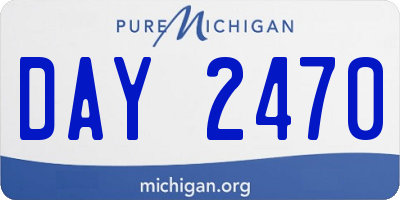 MI license plate DAY2470