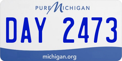 MI license plate DAY2473