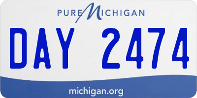 MI license plate DAY2474