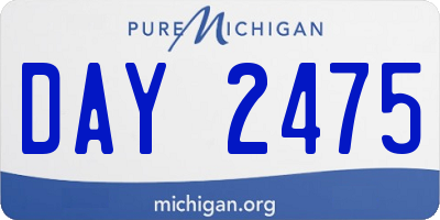 MI license plate DAY2475