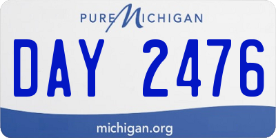 MI license plate DAY2476