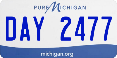 MI license plate DAY2477