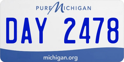 MI license plate DAY2478