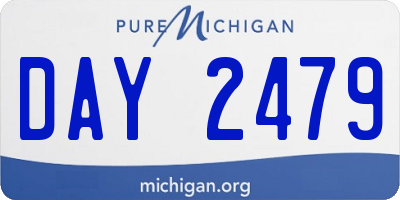 MI license plate DAY2479
