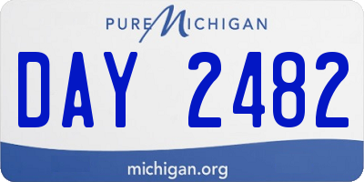 MI license plate DAY2482