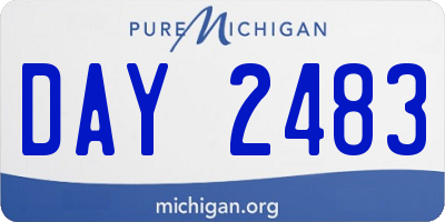 MI license plate DAY2483