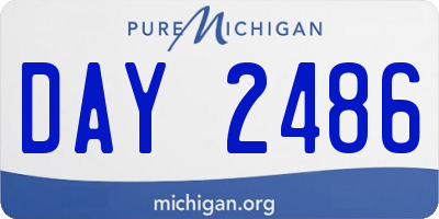 MI license plate DAY2486