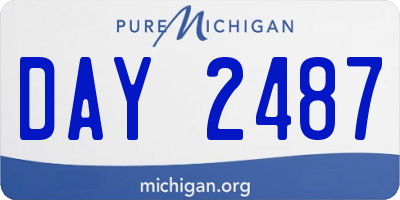 MI license plate DAY2487