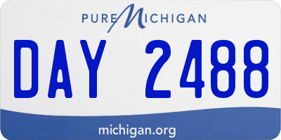 MI license plate DAY2488